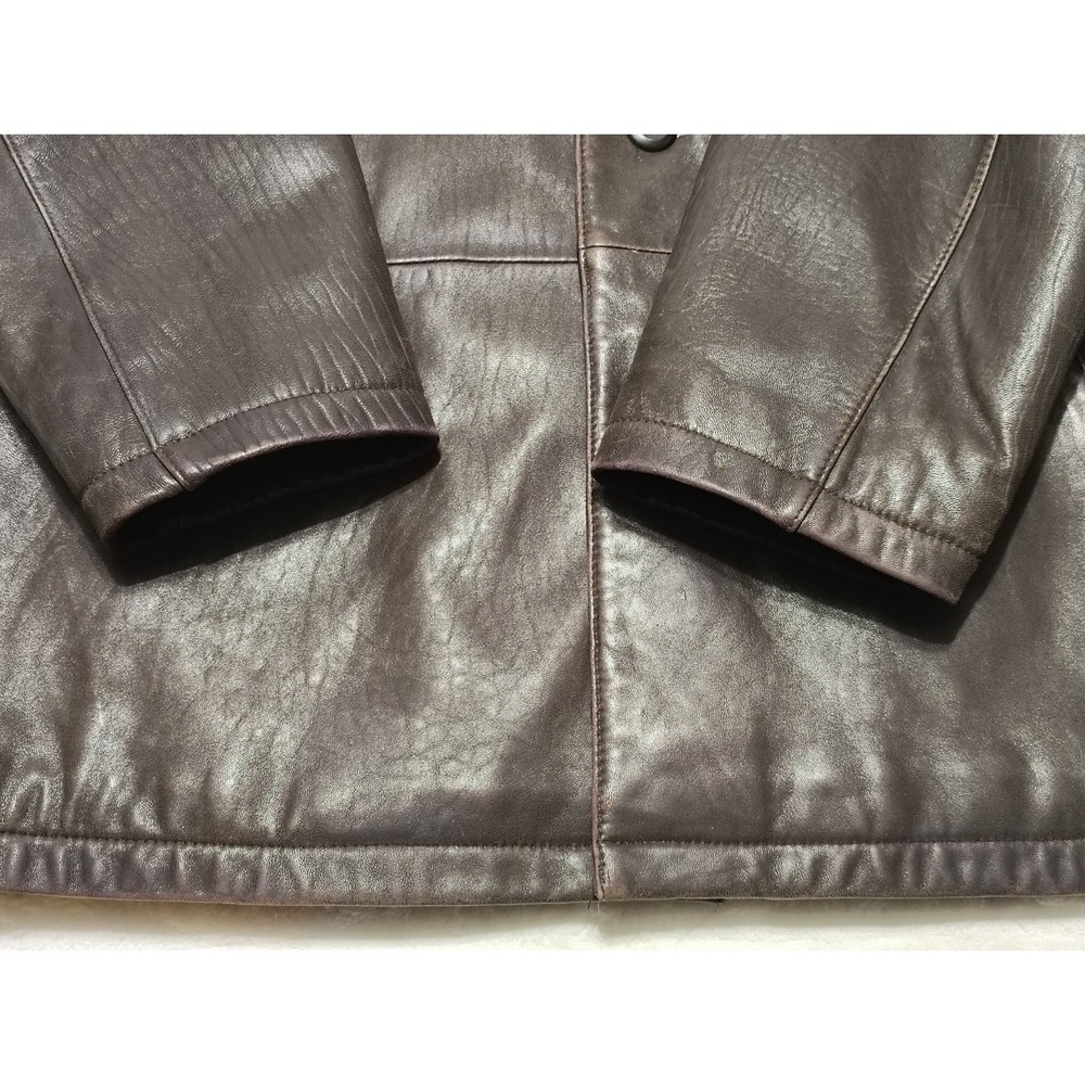 Roundtree Yorke Brown Soft Leather Lambskin Jacket Mens XL Urban Retro Classic - Picture 10 of 15